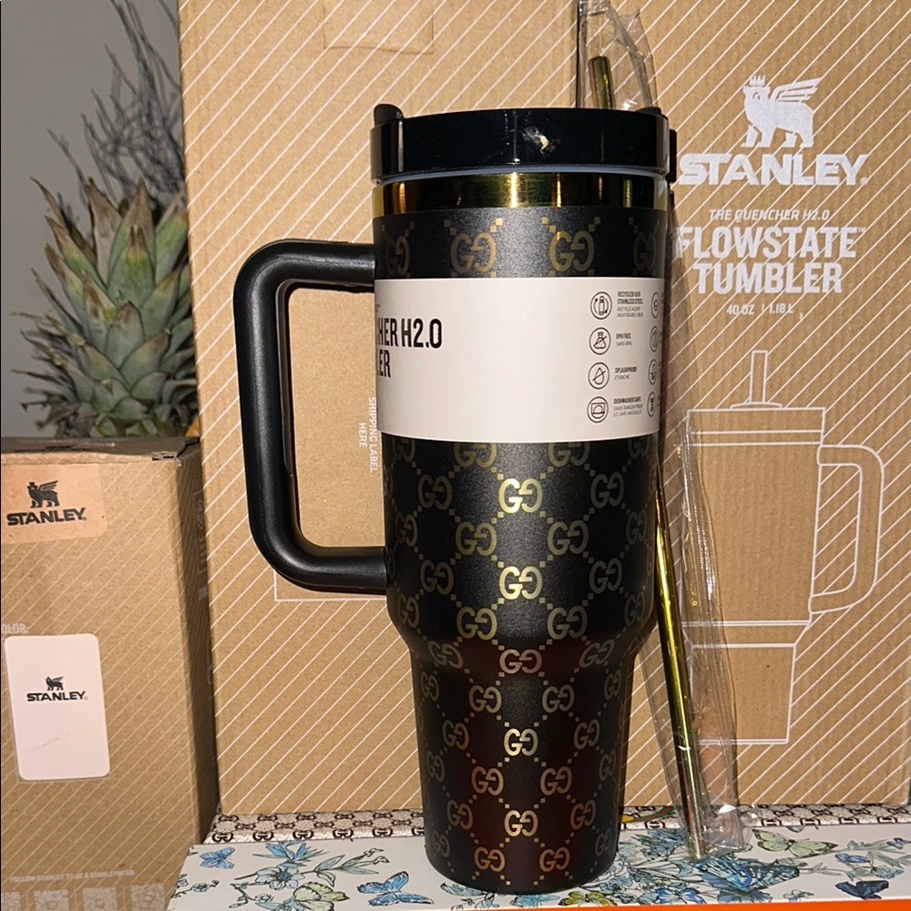Stanley Black and Gold Designer Tumbler
